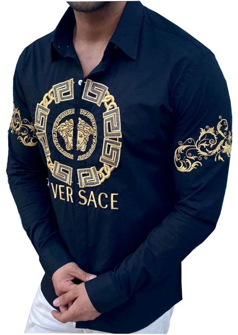 versace button down black|the rock Versace.